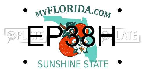 EP38H Florida License Plate