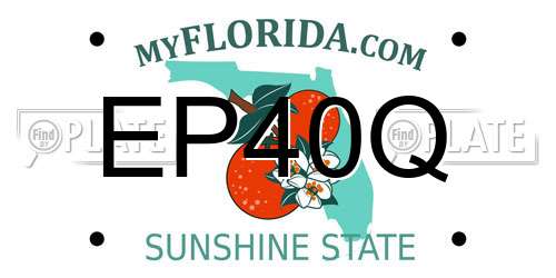 EP40Q Florida License Plate
