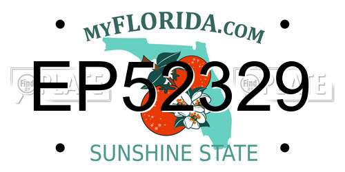 EP52329 Florida License Plate