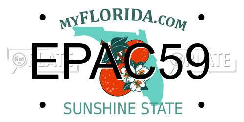 EPAC59 Florida License Plate