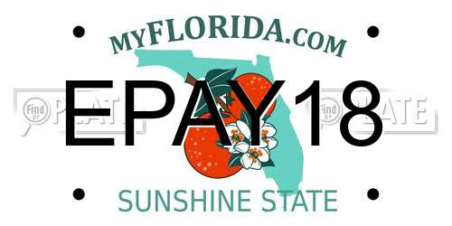 EPAY18 Florida License Plate
