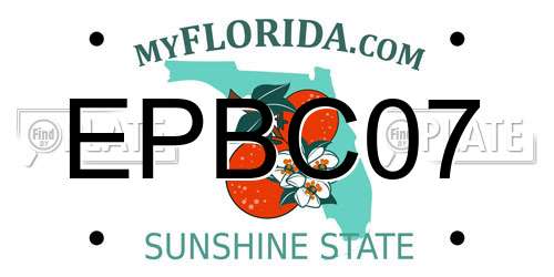 EPBC07 Florida License Plate