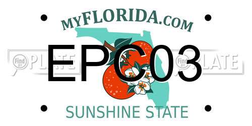 EPC03 Florida License Plate