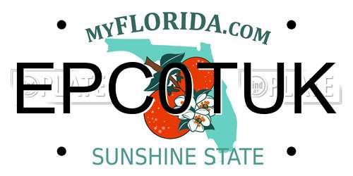 EPC0TUK Florida License Plate