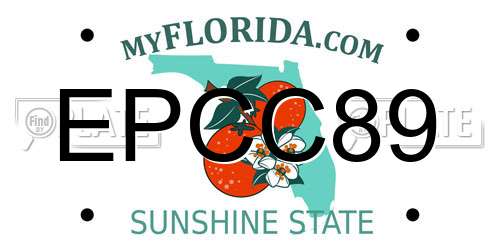 EPCC89 Florida License Plate