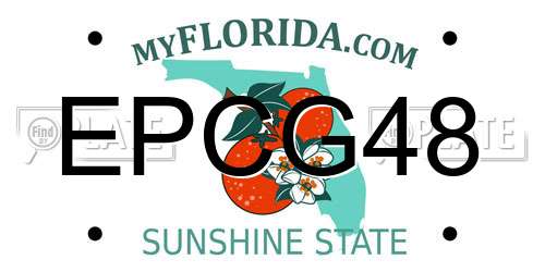 EPCG48 Florida License Plate