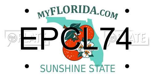 EPCL74 Florida License Plate