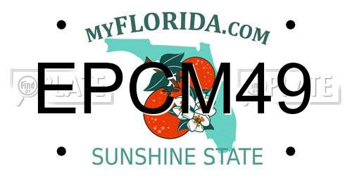 EPCM49 Florida License Plate