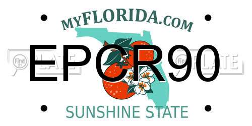 EPCR90 Florida License Plate
