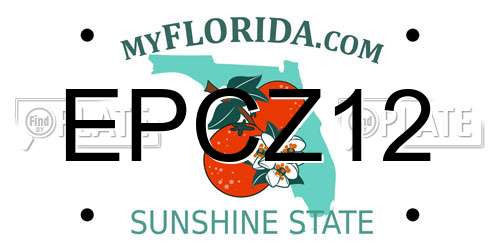 EPCZ12 Florida License Plate