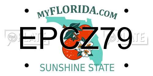 EPCZ79 Florida License Plate