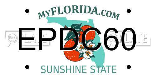 EPDC60 Florida License Plate