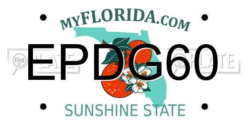 EPDG60 Florida License Plate