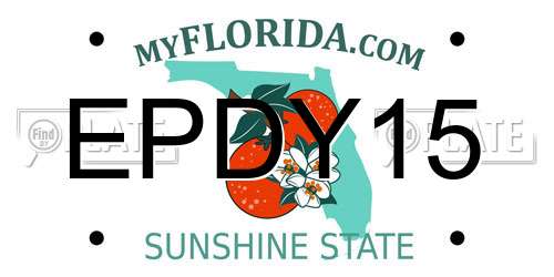 EPDY15 Florida License Plate