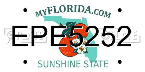 EPE5252 Florida License Plate