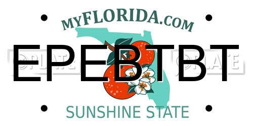 EPEBTBT Florida License Plate
