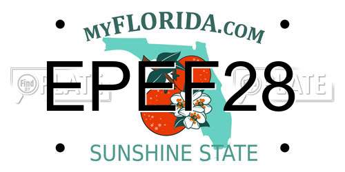 EPEF28 Florida License Plate