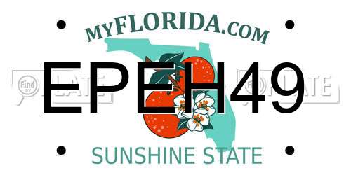 EPEH49 Florida License Plate