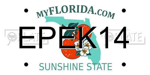EPEK14 Florida License Plate