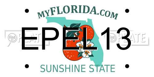 EPEL13 Florida License Plate