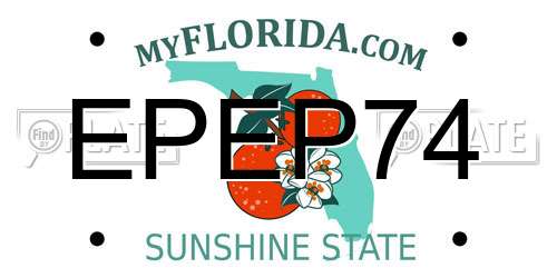 EPEP74 Florida License Plate