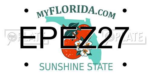 EPEZ27 Florida License Plate