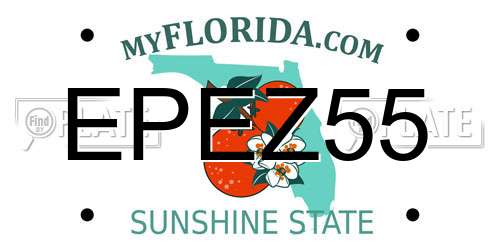EPEZ55 Florida License Plate