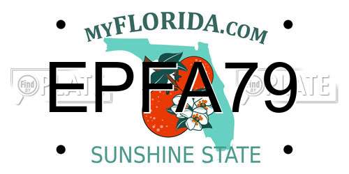 EPFA79 Florida License Plate