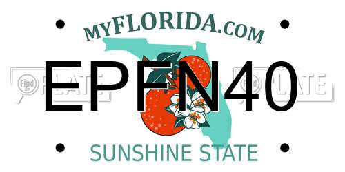 EPFN40 Florida License Plate