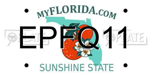 EPFQ11 Florida License Plate