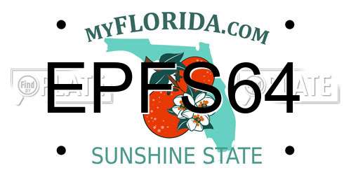 EPFS64 Florida License Plate