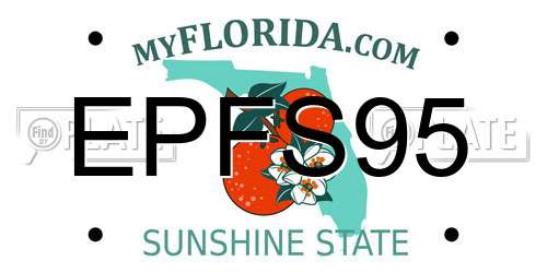 EPFS95 Florida License Plate