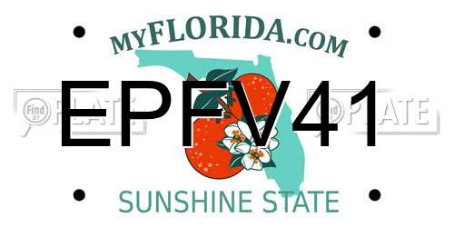 EPFV41 Florida License Plate