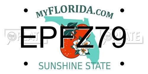 EPFZ79 Florida License Plate