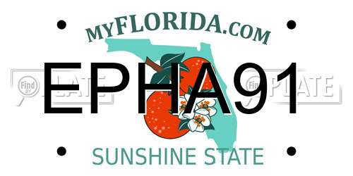 EPHA91 Florida License Plate