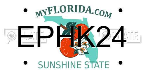 EPHK24 Florida License Plate