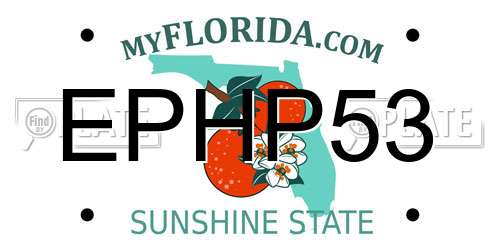 EPHP53 Florida License Plate