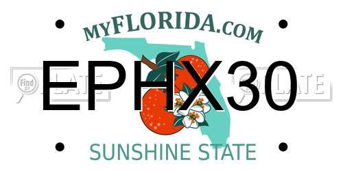 EPHX30 Florida License Plate