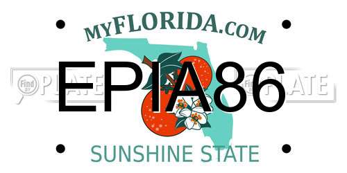 EPIA86 Florida License Plate