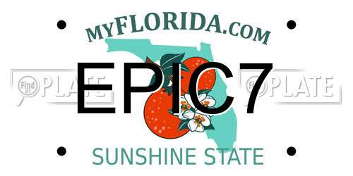 EPIC7 Florida License Plate