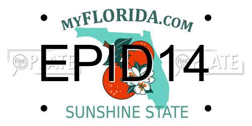 EPID14 Florida License Plate