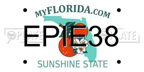 EPIE38 Florida License Plate