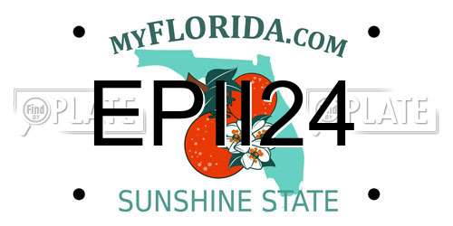 EPII24 Florida License Plate