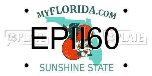 EPII60 Florida License Plate