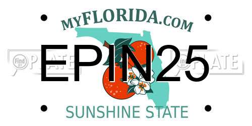EPIN25 Florida License Plate