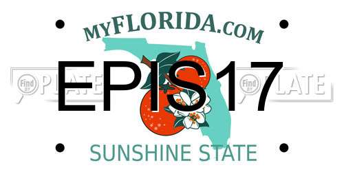 EPIS17 Florida License Plate