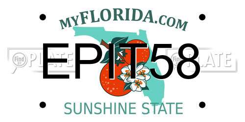 EPIT58 Florida License Plate