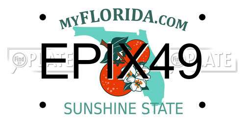 EPIX49 Florida License Plate