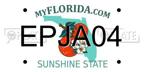 EPJA04 Florida License Plate