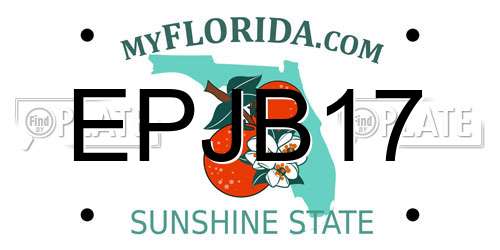 EPJB17 Florida License Plate